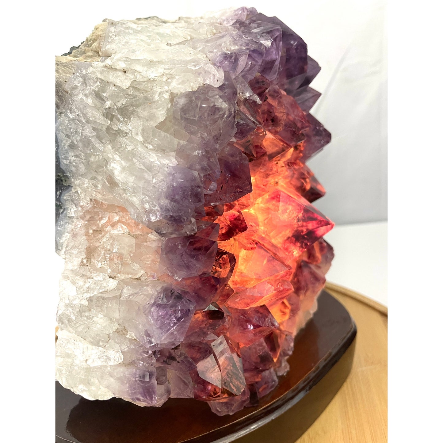 Large Amethyst Lamp Cluster Geode Crystal Quartz Specimen 11.5 Lb Heavy