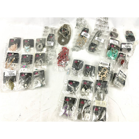 37 Pc Paparazzi Bulk Jewelry Lot Necklace Earrings Variety NWT