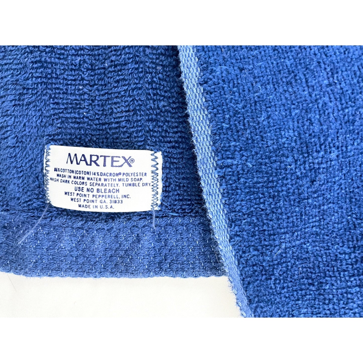 VTG 4x Fieldcrest Cannon Martex Cotton Blend Towel Frog Floral Blue White Bath