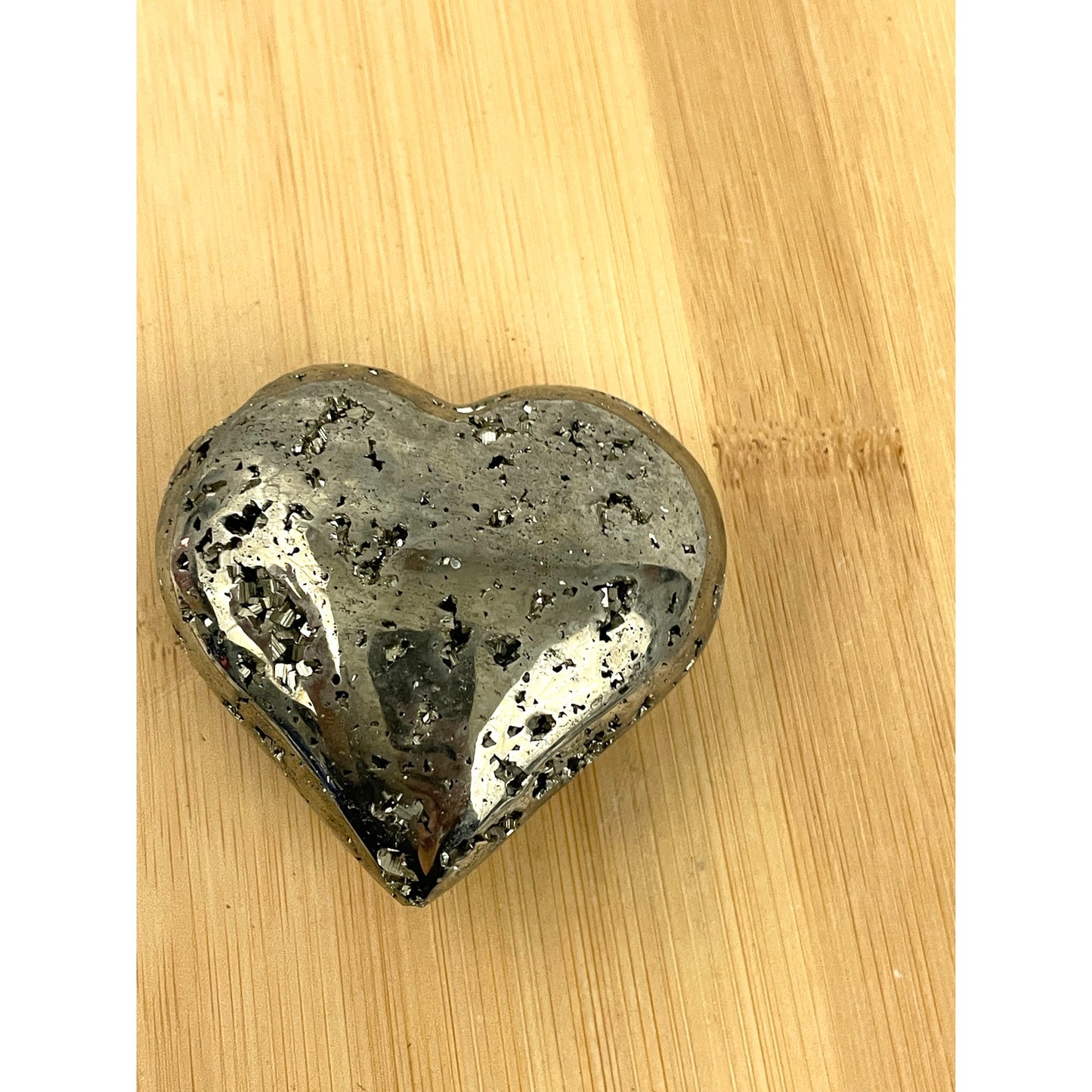 Iron Pyrite Geode Cluster Heart Crystal Fools Gold 202g