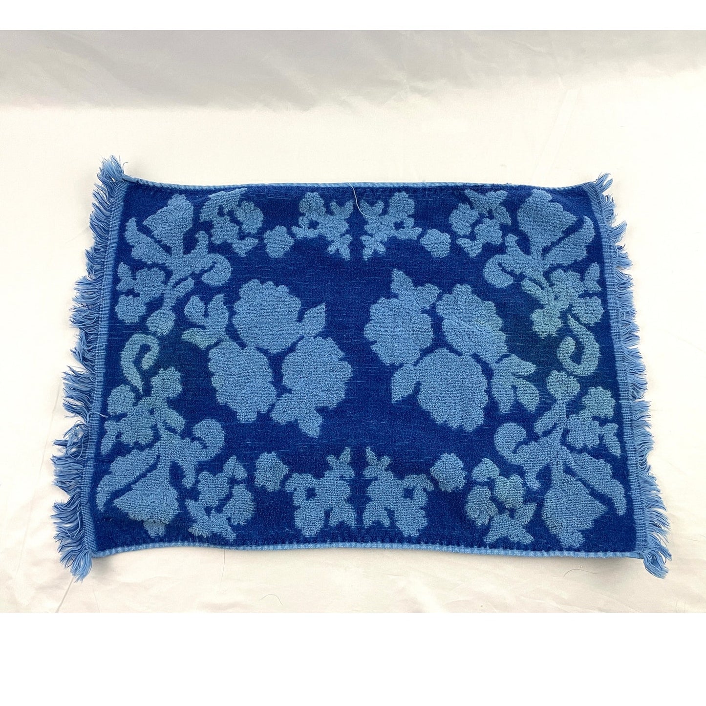 VTG 4x Fieldcrest Cannon Martex Cotton Blend Towel Frog Floral Blue White Bath