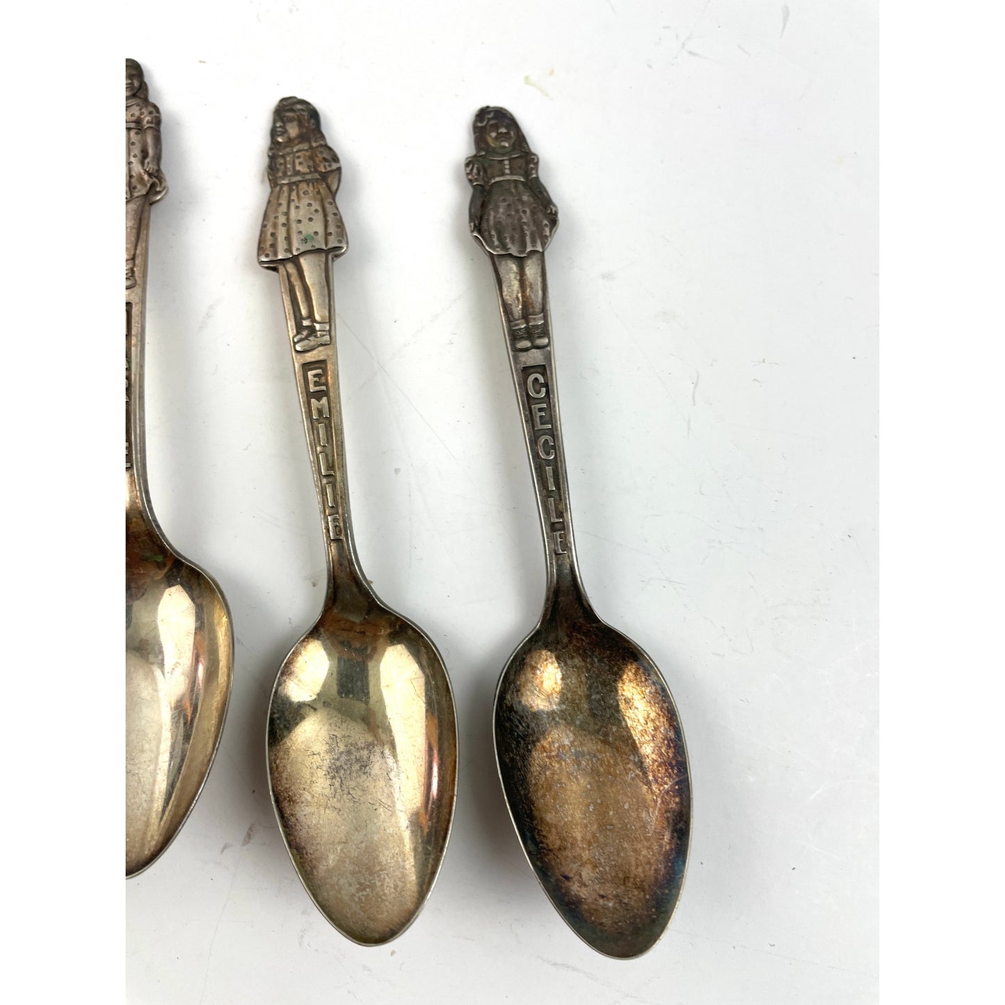 VTG Set of 6 Spoons Yvonne Cecile Marie Annette 1930's Carlton SilverPlate