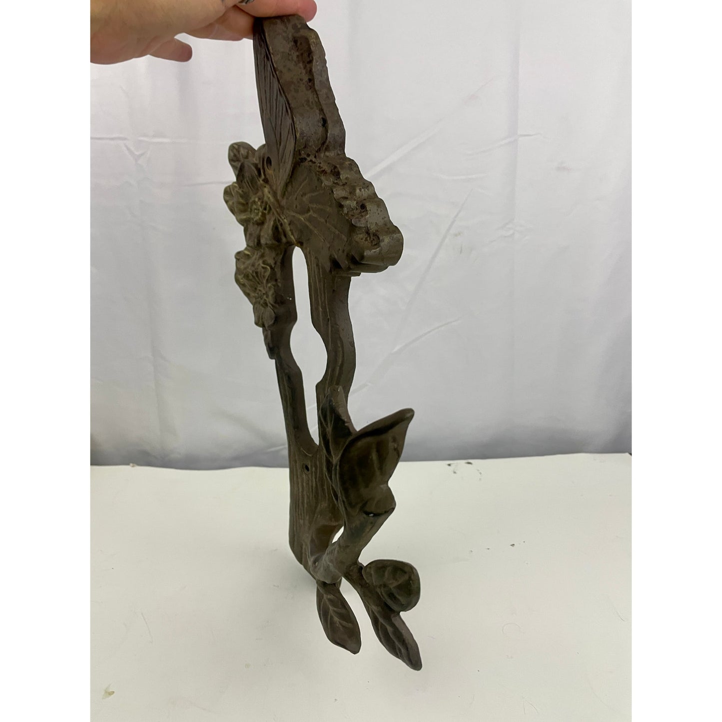 VTG Cast Iron Antique Butterfly Flower Tree Wall Decor Art Deco Garden Gate Door