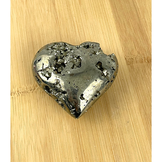 Iron Pyrite Geode Cluster Heart Crystal Fools Gold 202g