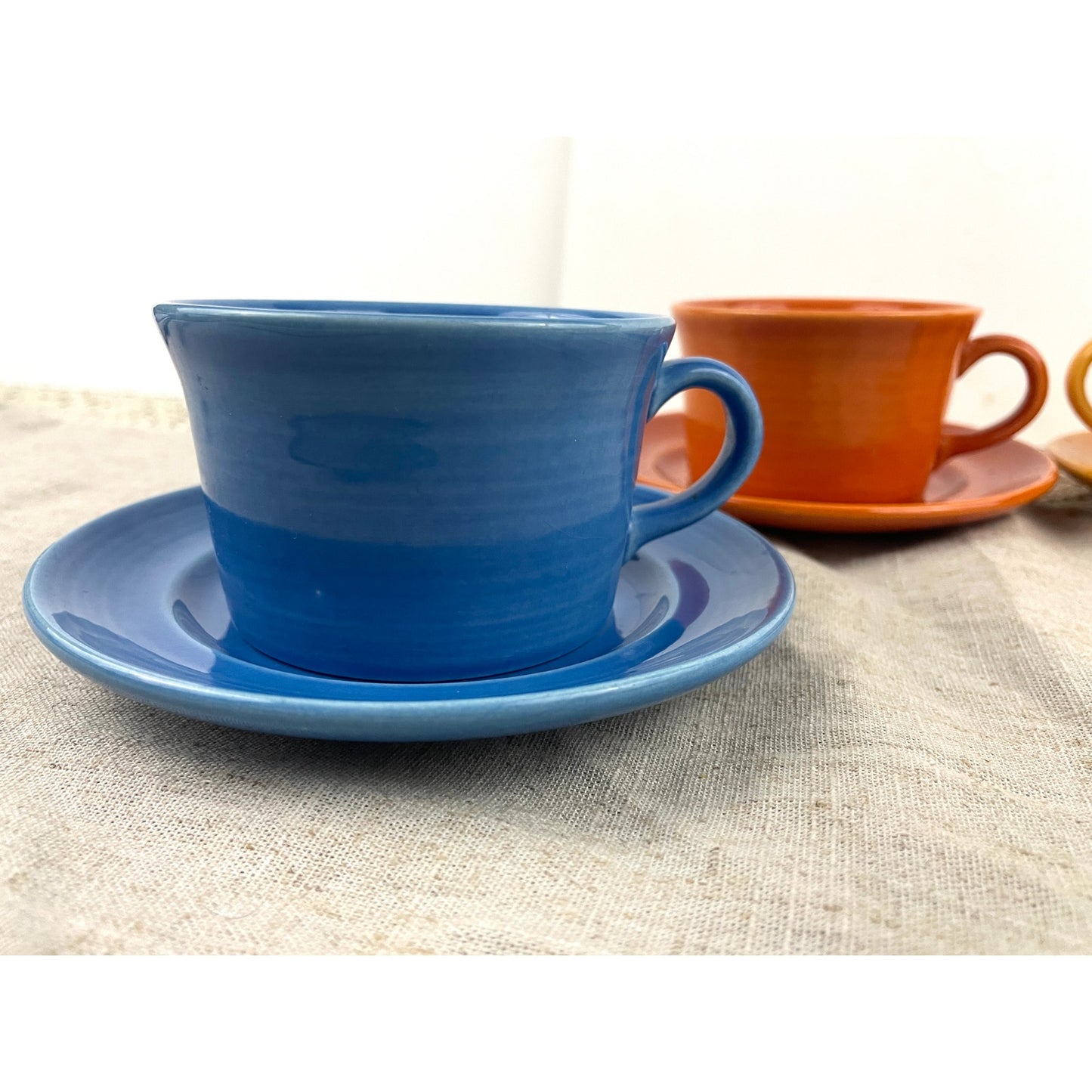 VTG Metlox Colorstax California Pottery Coffee Cups & Plates Plates 5.75" 8 Pc