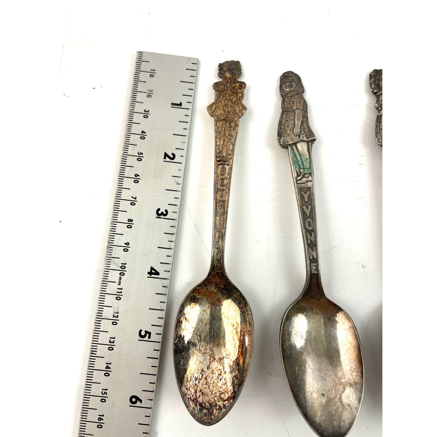 VTG Set of 6 Spoons Yvonne Cecile Marie Annette 1930's Carlton SilverPlate