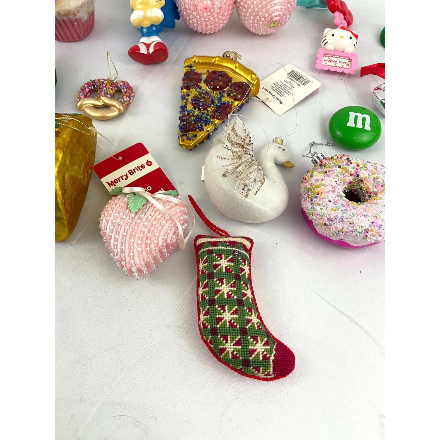 21x Holiday Ornaments Christmas Food Pizza Sonic Heart Cupcake Assorted Hanging