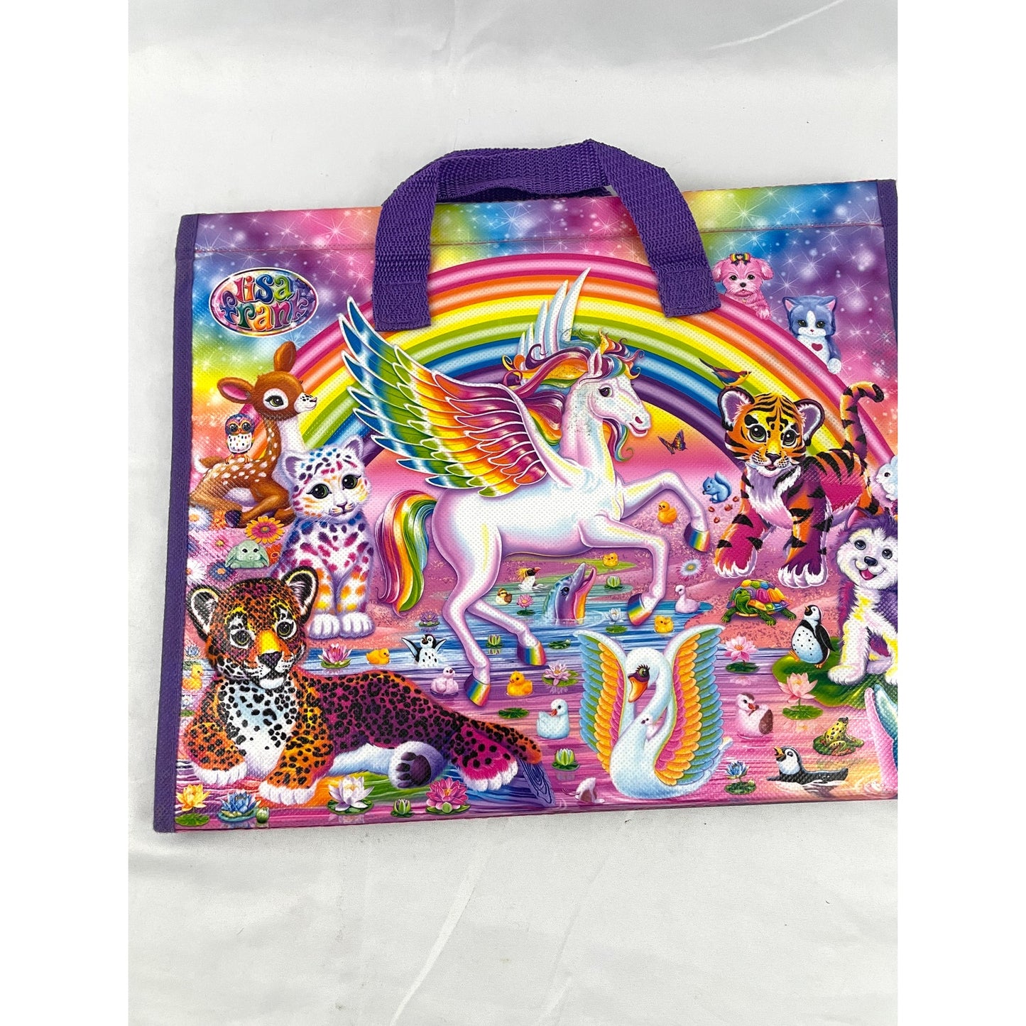 Lisa Frank Unicorn Tri Fold Portfolio Storage Case Folder 2016 No Stickers