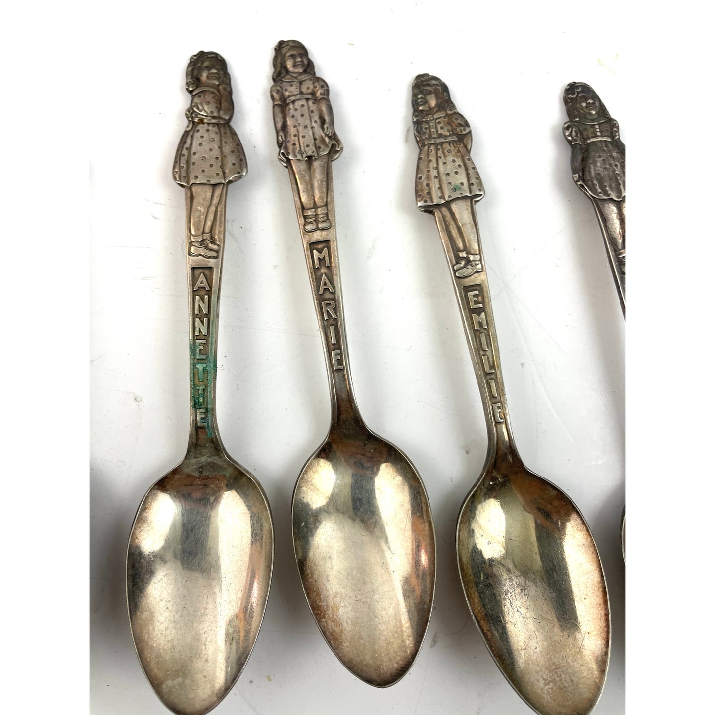 VTG Set of 6 Spoons Yvonne Cecile Marie Annette 1930's Carlton SilverPlate