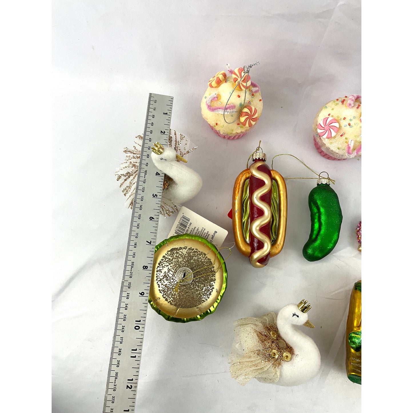 21x Holiday Ornaments Christmas Food Pizza Sonic Heart Cupcake Assorted Hanging