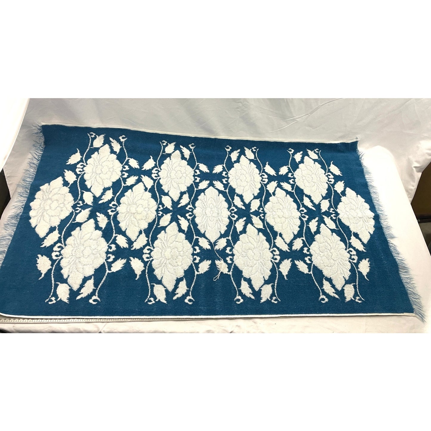 VTG 4x Fieldcrest Cannon Martex Cotton Blend Towel Frog Floral Blue White Bath