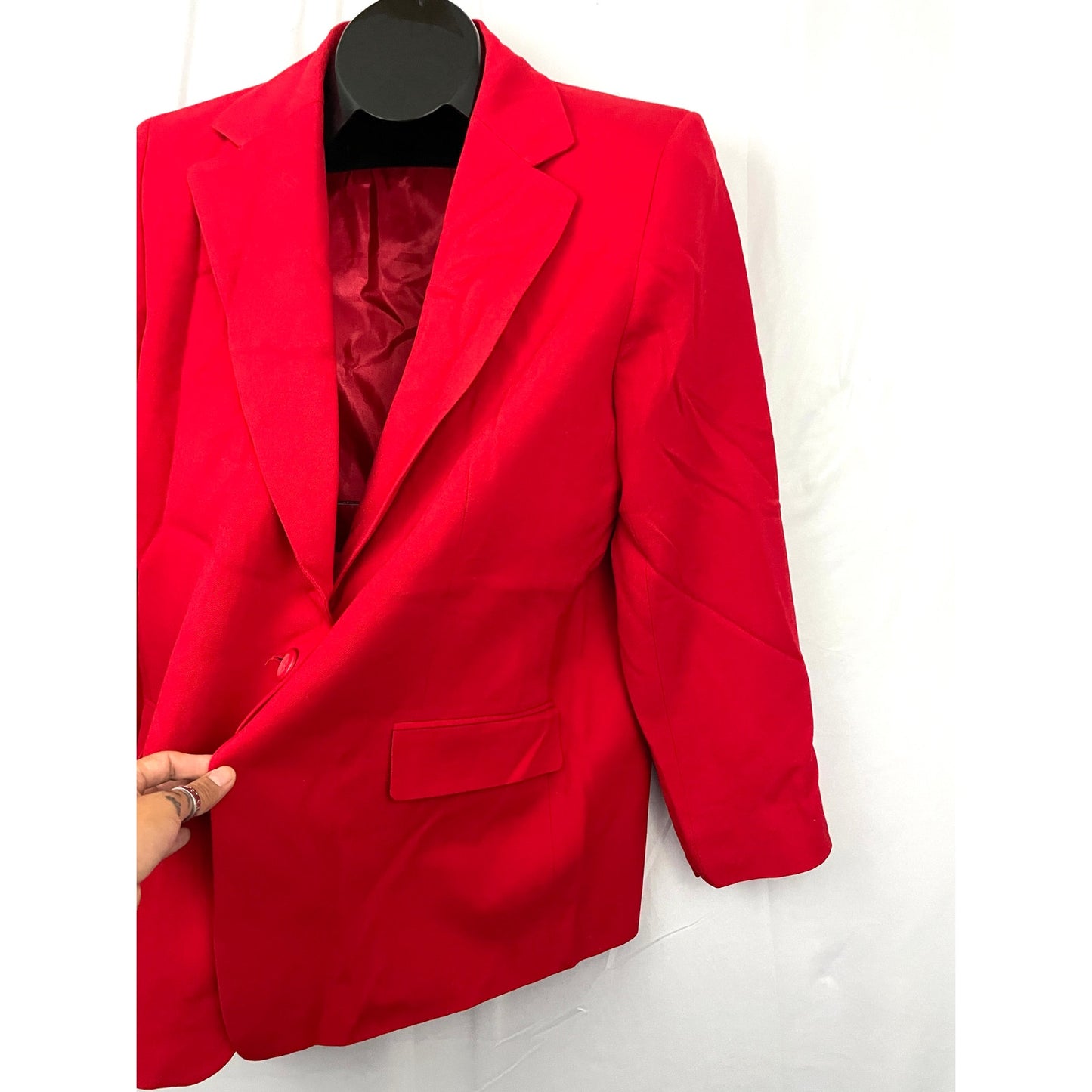 Pendleton Red 100% Virgin Wool Jacket Blazer Women's 14 Lined