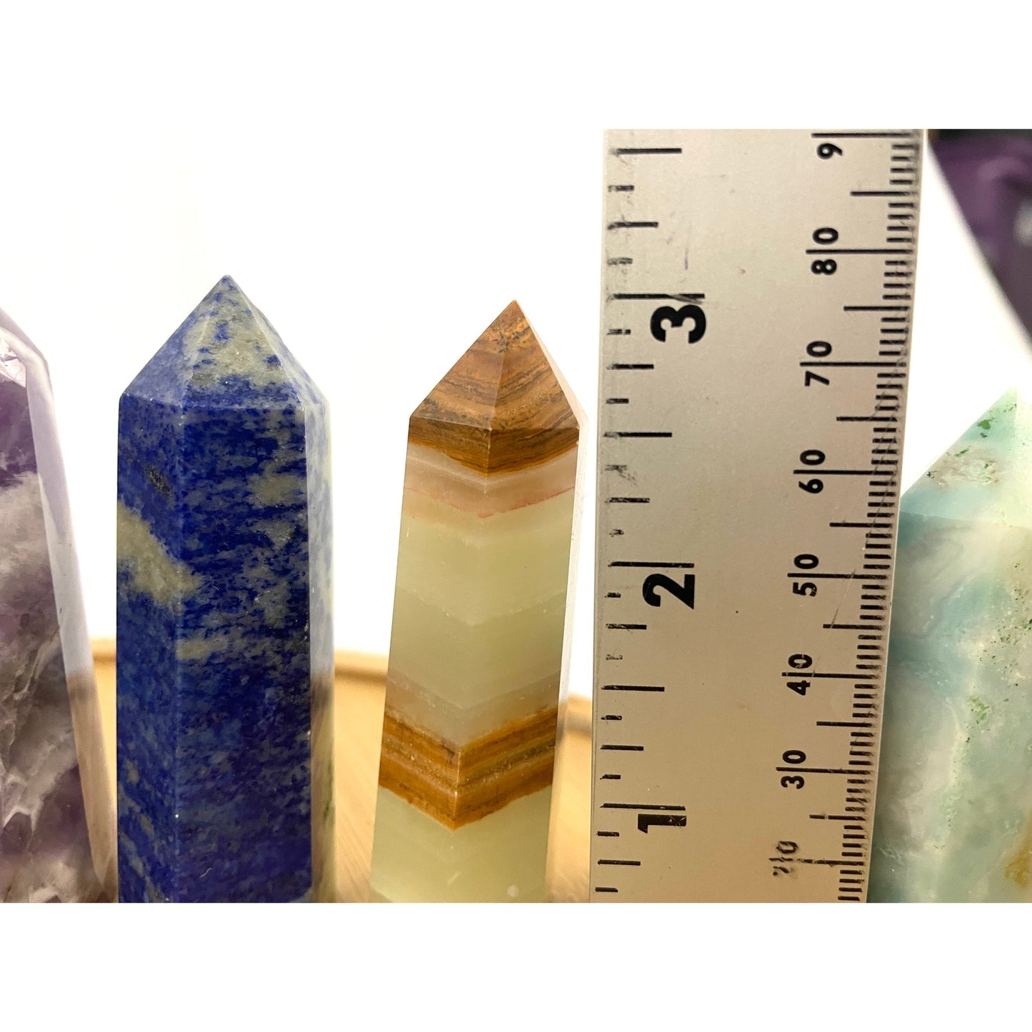 2LB Natural Quartz Stone Obelisk Tower Point Polished Crystal Mixed Lot 13x