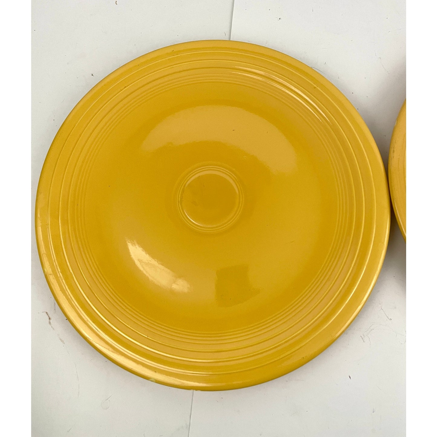 VTG Set of 2 Yellow Fiestaware 12" Serving Dish Platter MCM 1960s Fiesta HLC USA