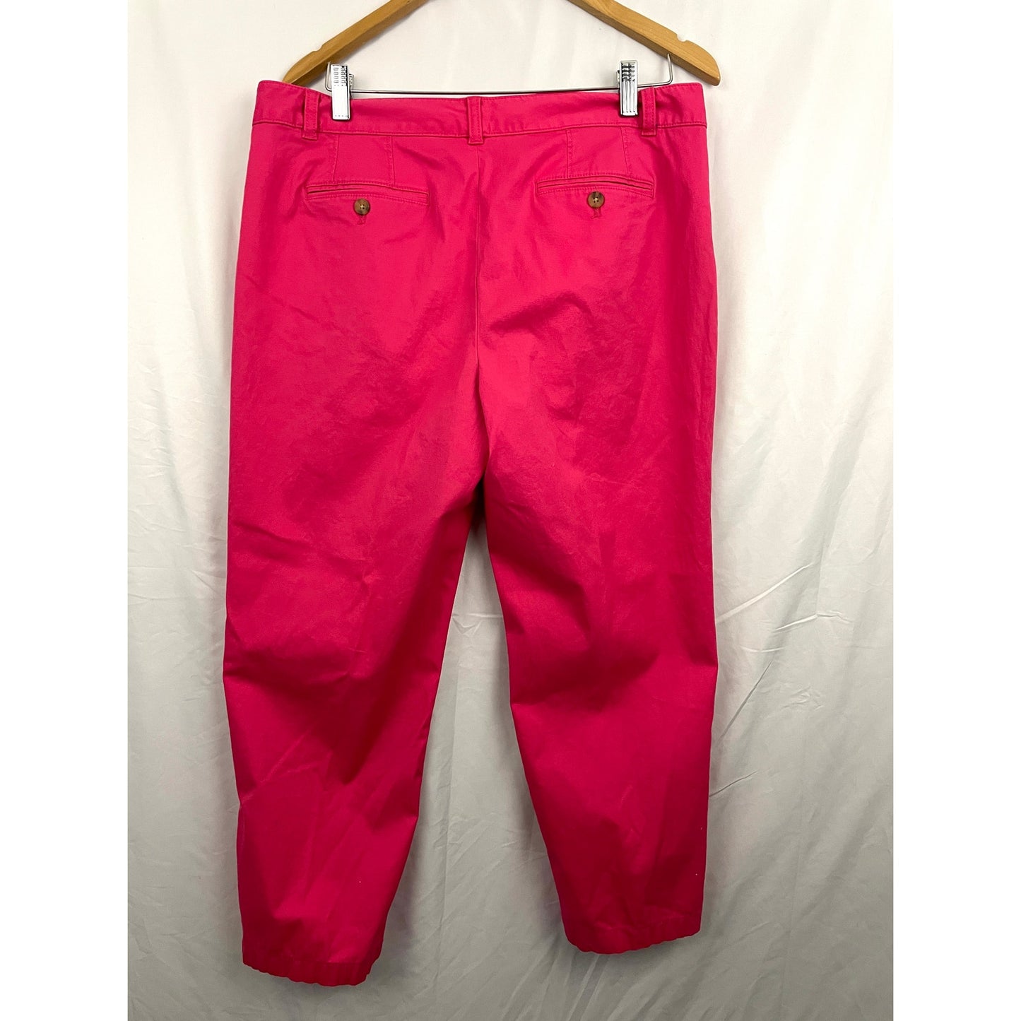 Talbots The Weekend Chino Pink Pants Sz 12 Trousers Slacks Casual Business