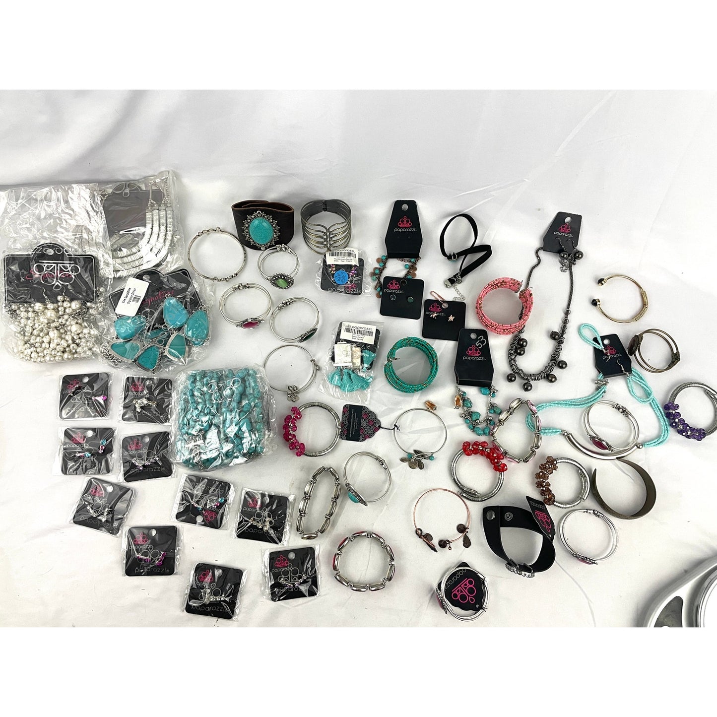 50 Pc Paparazzi Bulk Jewelry Lot Bracelet Earrings Necklace Variety Metal NEW