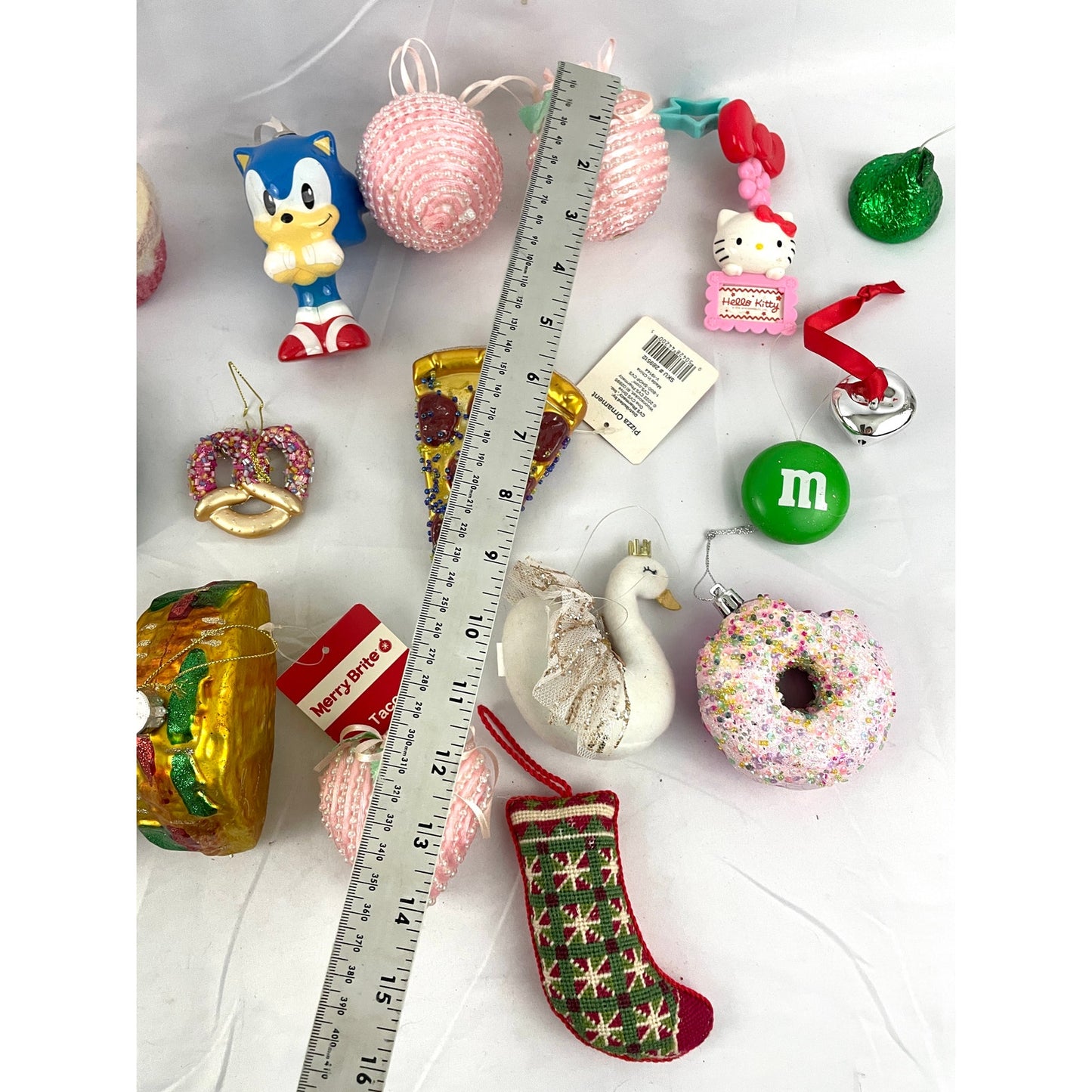 21x Holiday Ornaments Christmas Food Pizza Sonic Heart Cupcake Assorted Hanging