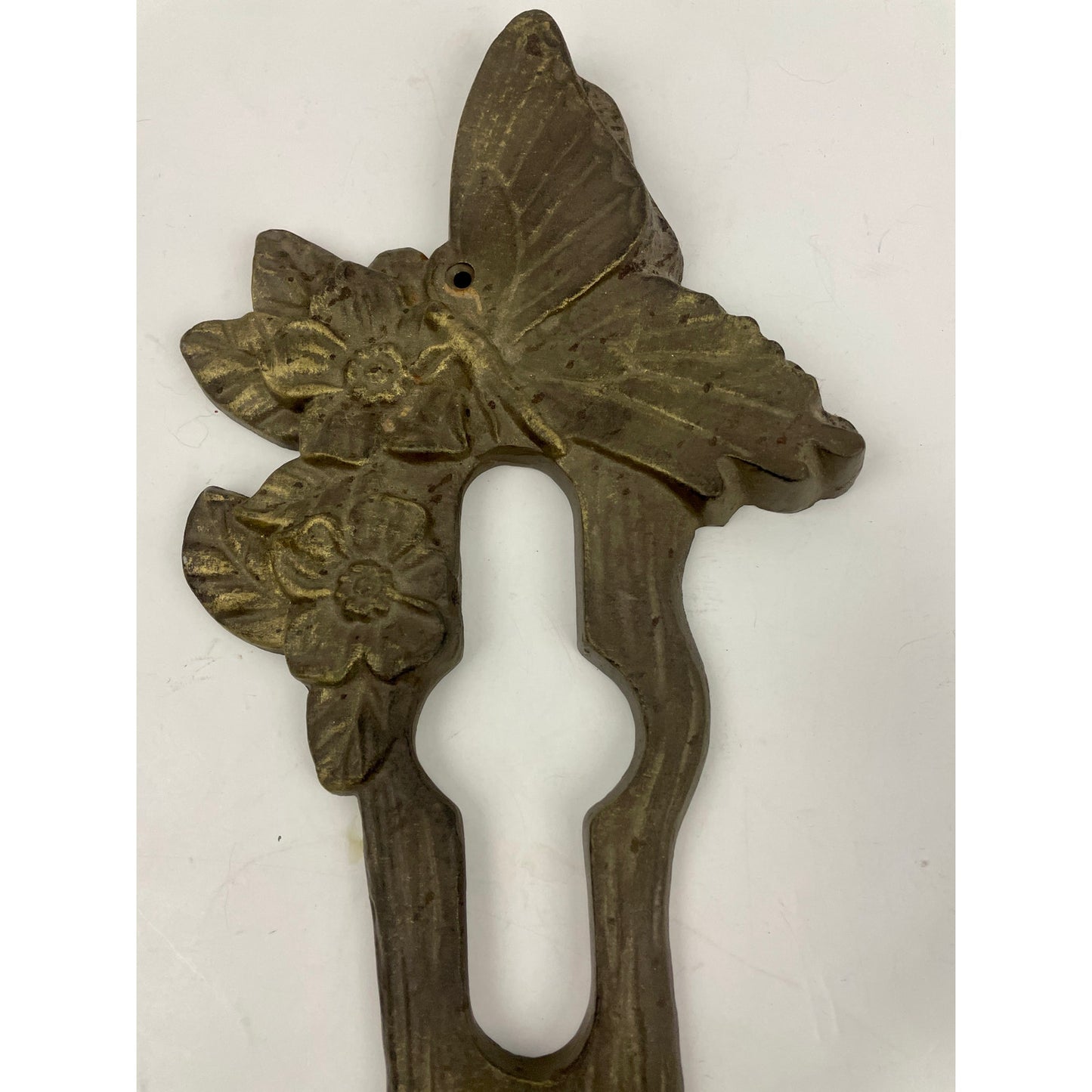 VTG Cast Iron Antique Butterfly Flower Tree Wall Decor Art Deco Garden Gate Door