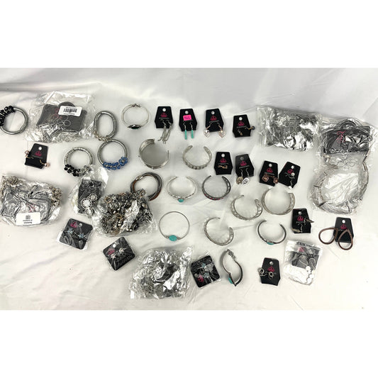 40 Pc Paparazzi Bulk Jewelry Bracelet Earrings Necklace Variety Metal NEW Lot