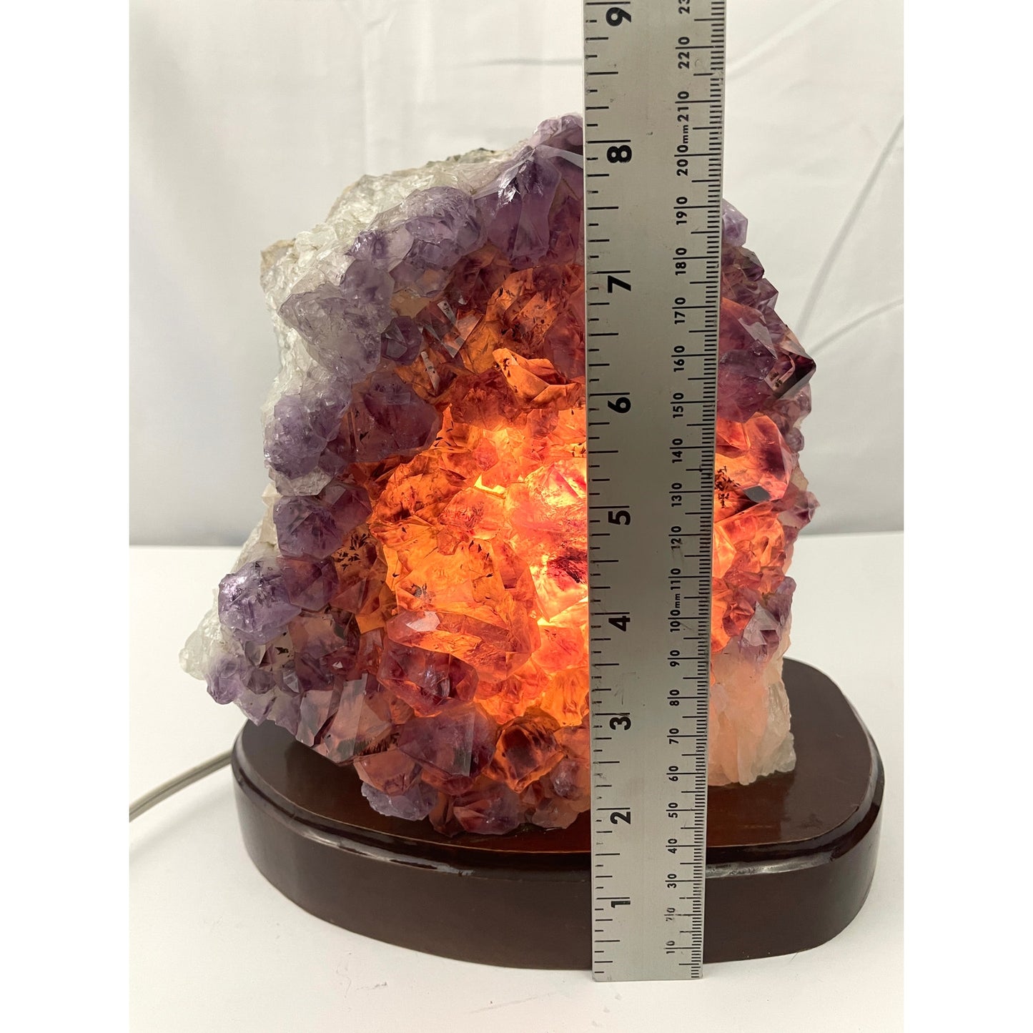 Large Amethyst Lamp Cluster Geode Crystal Quartz Specimen 11.5 Lb Heavy