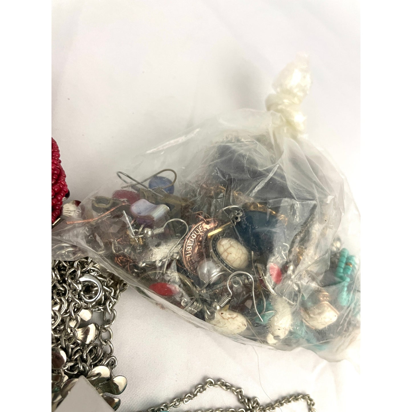 3.5LB Bulk Random Loose Jewelry Necklace Earrings Crafting Repurpose