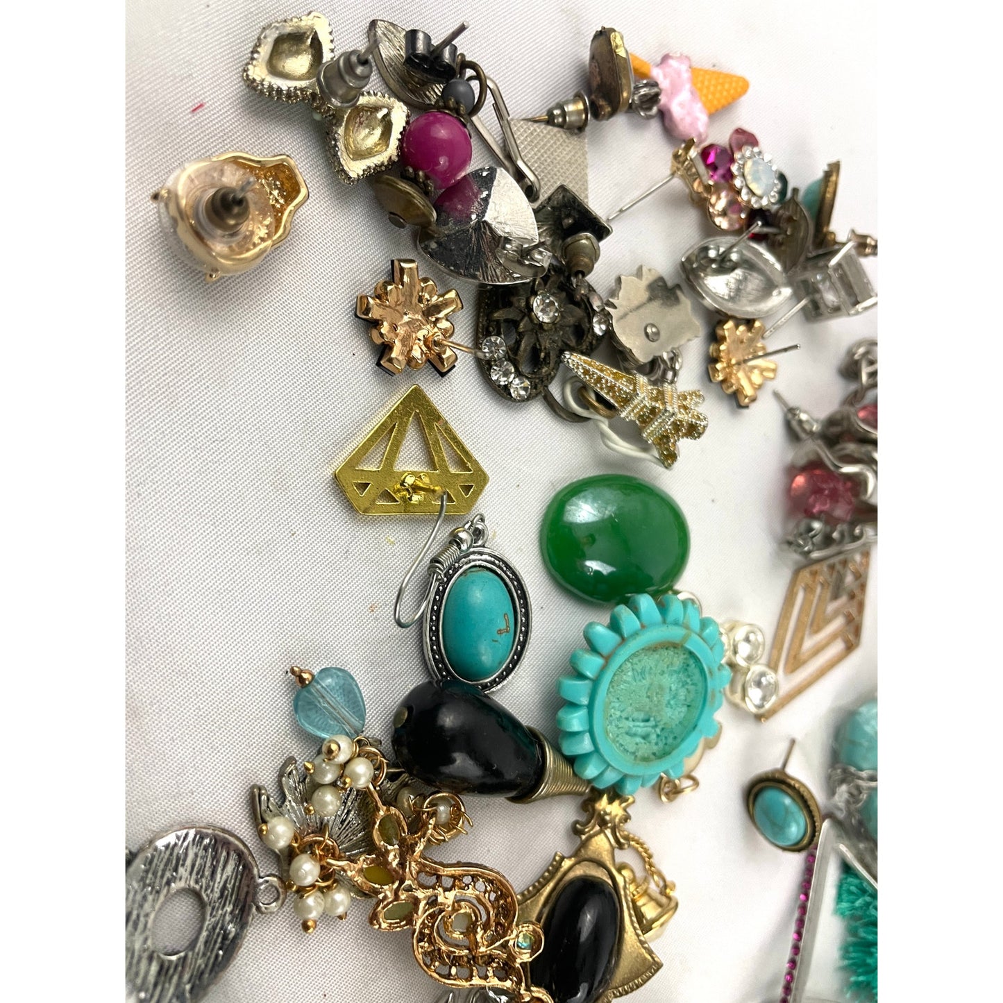 3.5LB Bulk Random Loose Jewelry Necklace Earrings Crafting Repurpose