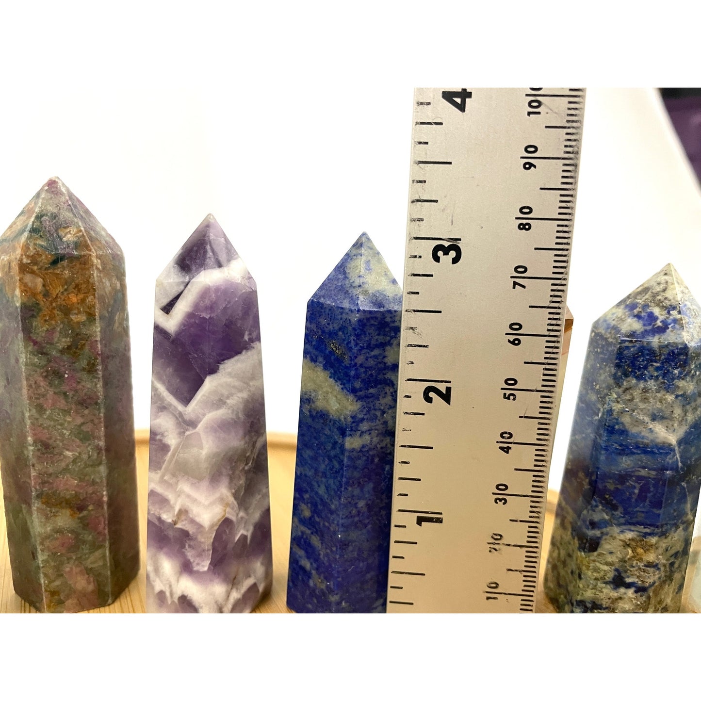 2LB Natural Quartz Stone Obelisk Tower Point Polished Crystal Mixed Lot 13x