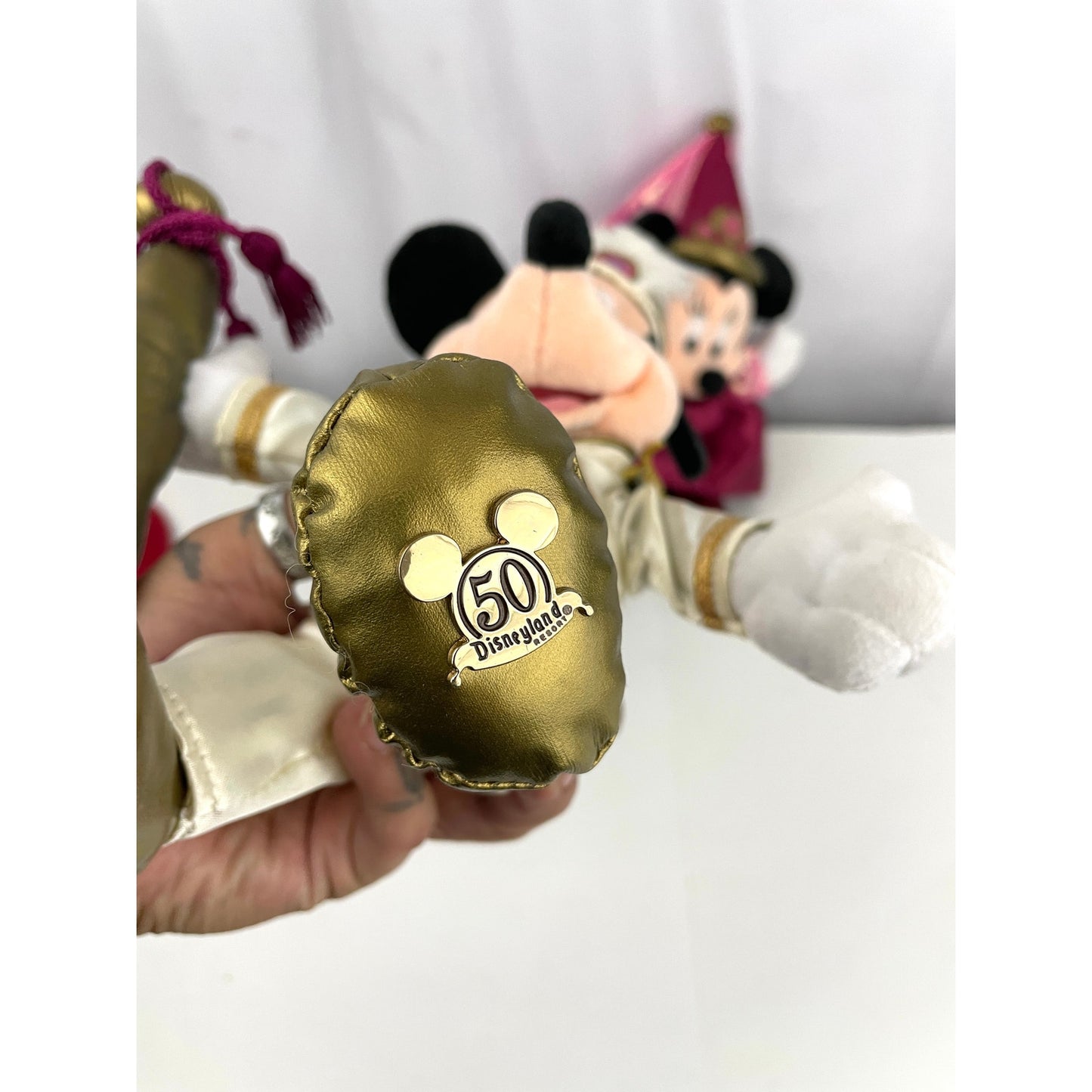 Set of 2 Disneyland 50th Anniversary Mickey + Minnie Mouse Walt Disney World