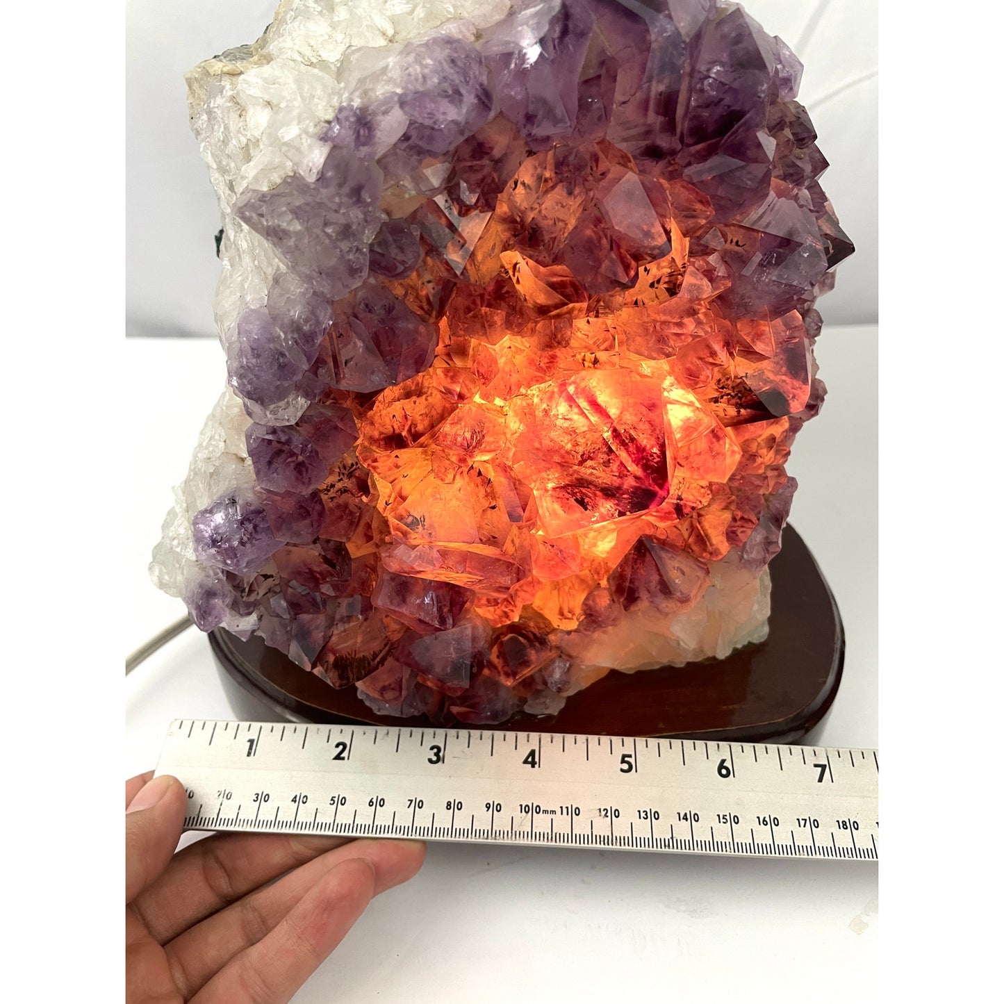 Large Amethyst Lamp Cluster Geode Crystal Quartz Specimen 11.5 Lb Heavy