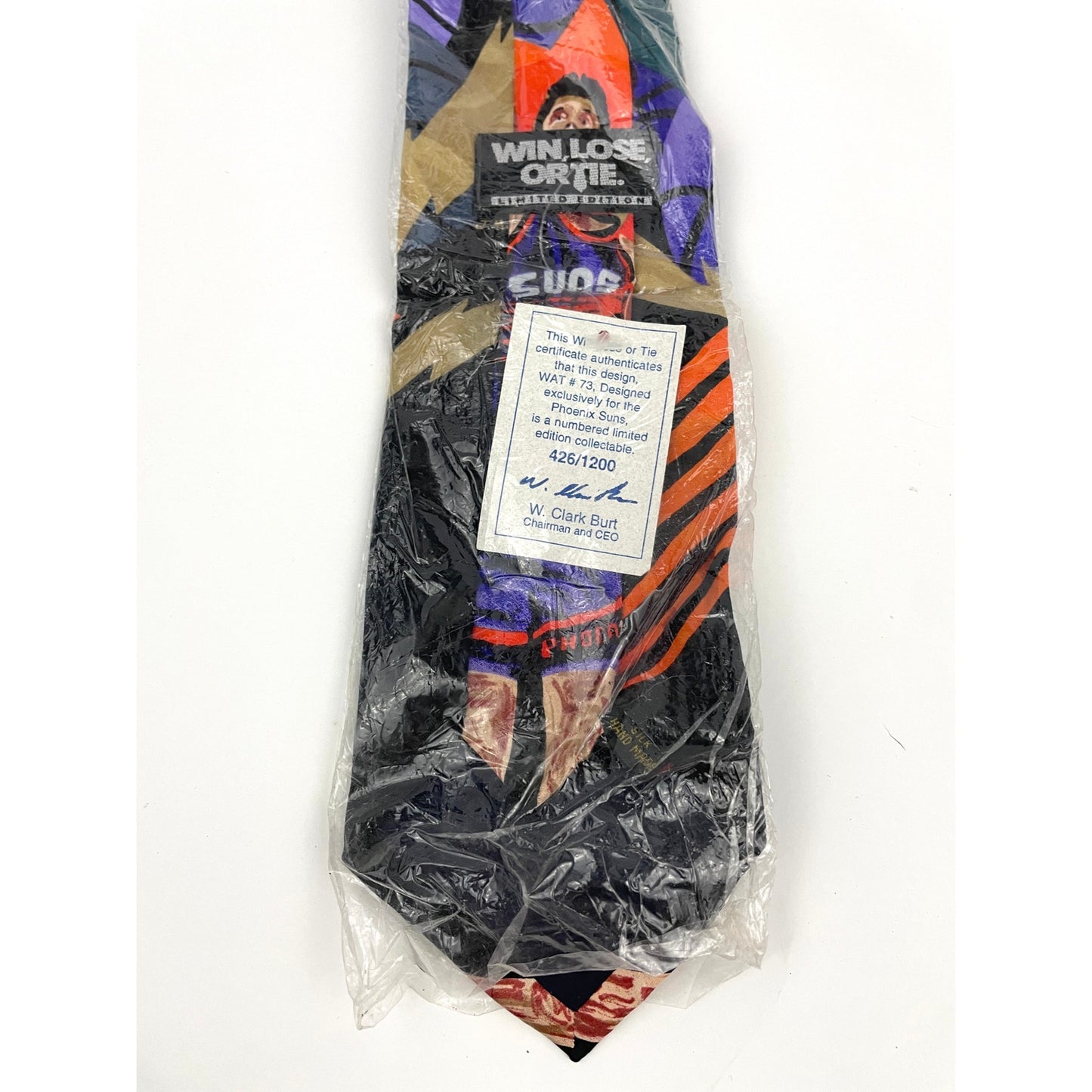 VTG 90’s NBA Phoenix Suns Dan Majerle Tie Win Lose Or Tie Limited Edition Silk