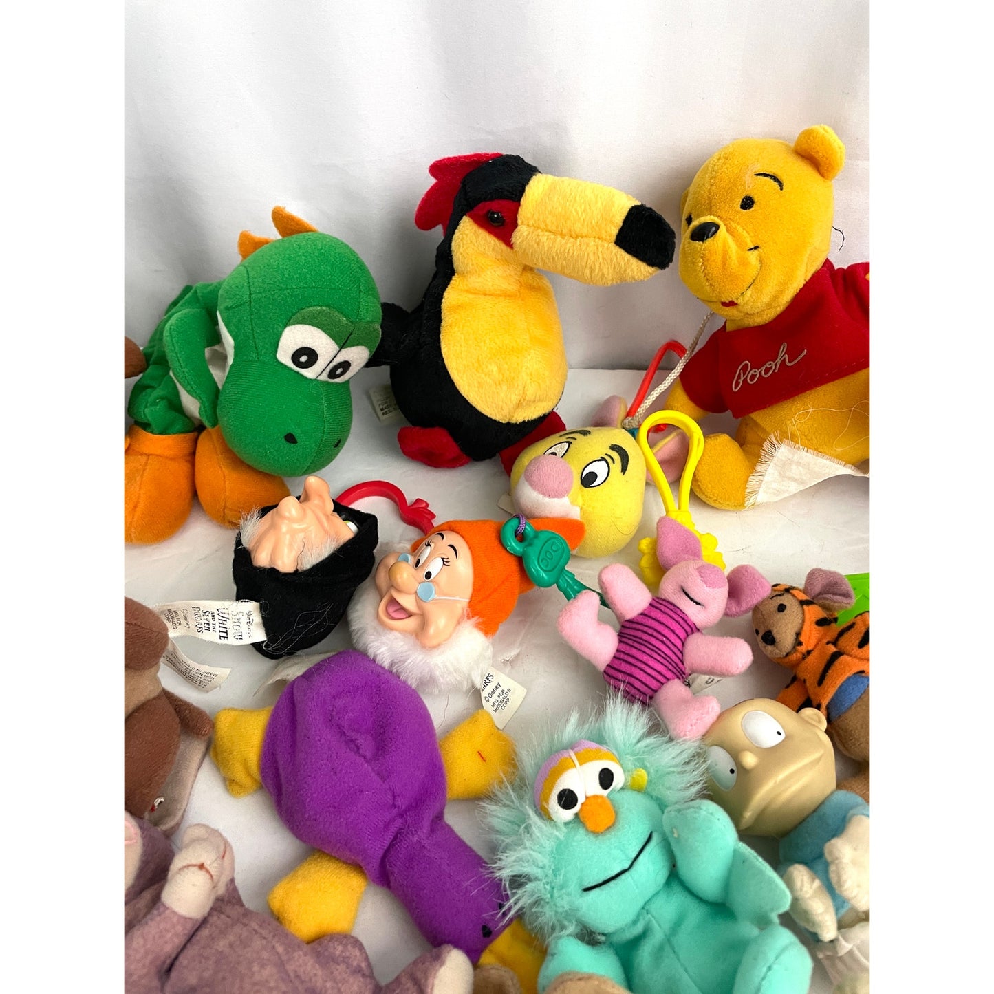 VTG Lot of 28 Plushies Happy Meal Toys Plush Stuffed McDonalds BK Kids 1990s Y2K