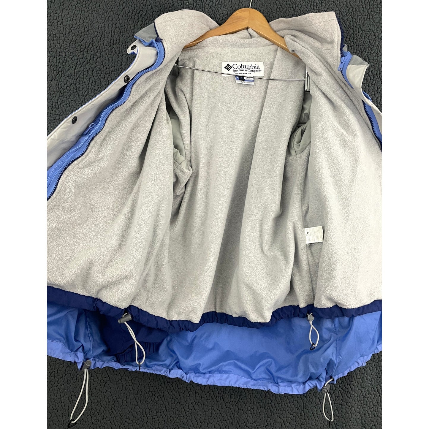 Columbia Sportswear Interchange Jacket Blue Beige LARGE Core Winter Women's