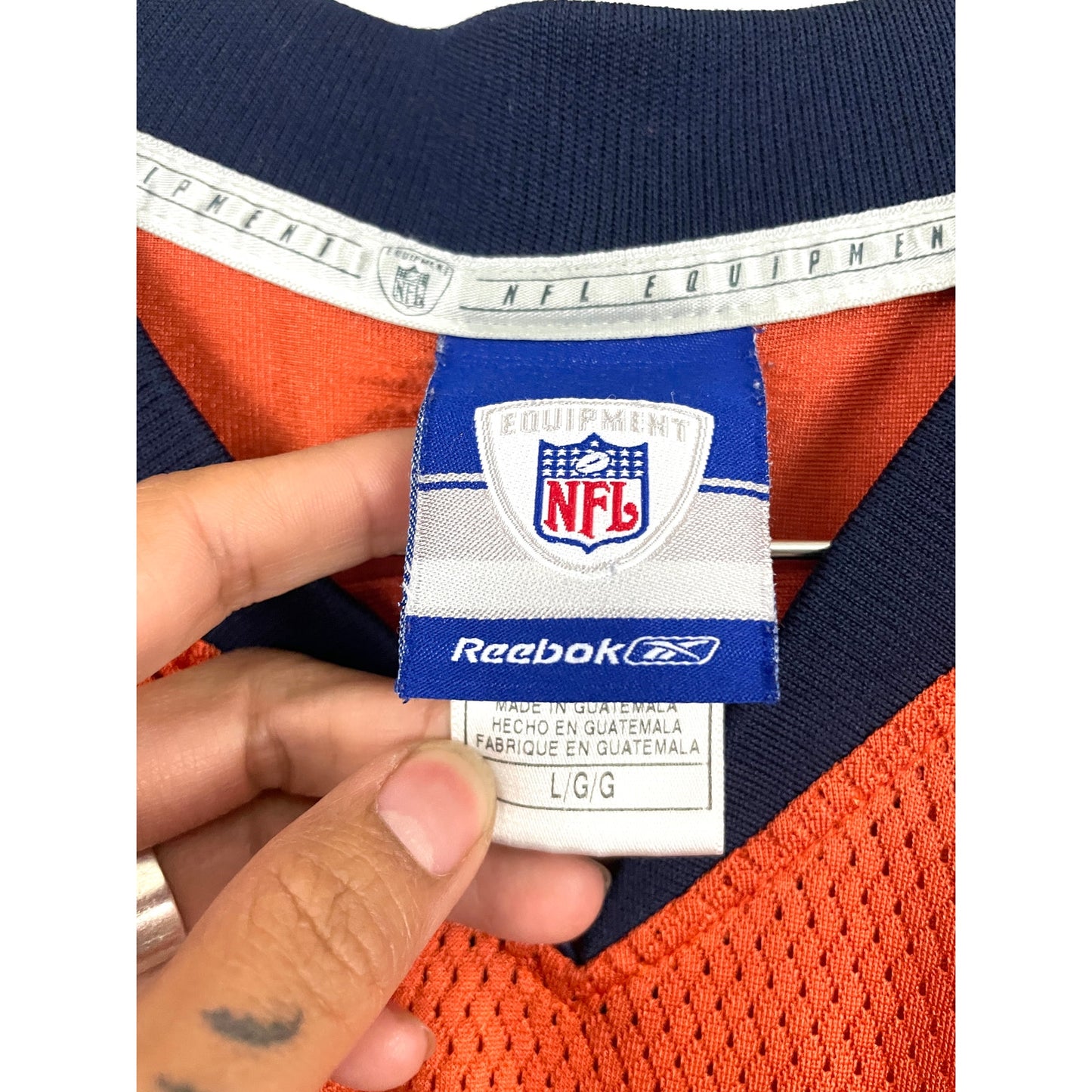 Denver Broncos NFL Reebok Football Jersey #26 LARGE Men's Mike Bell