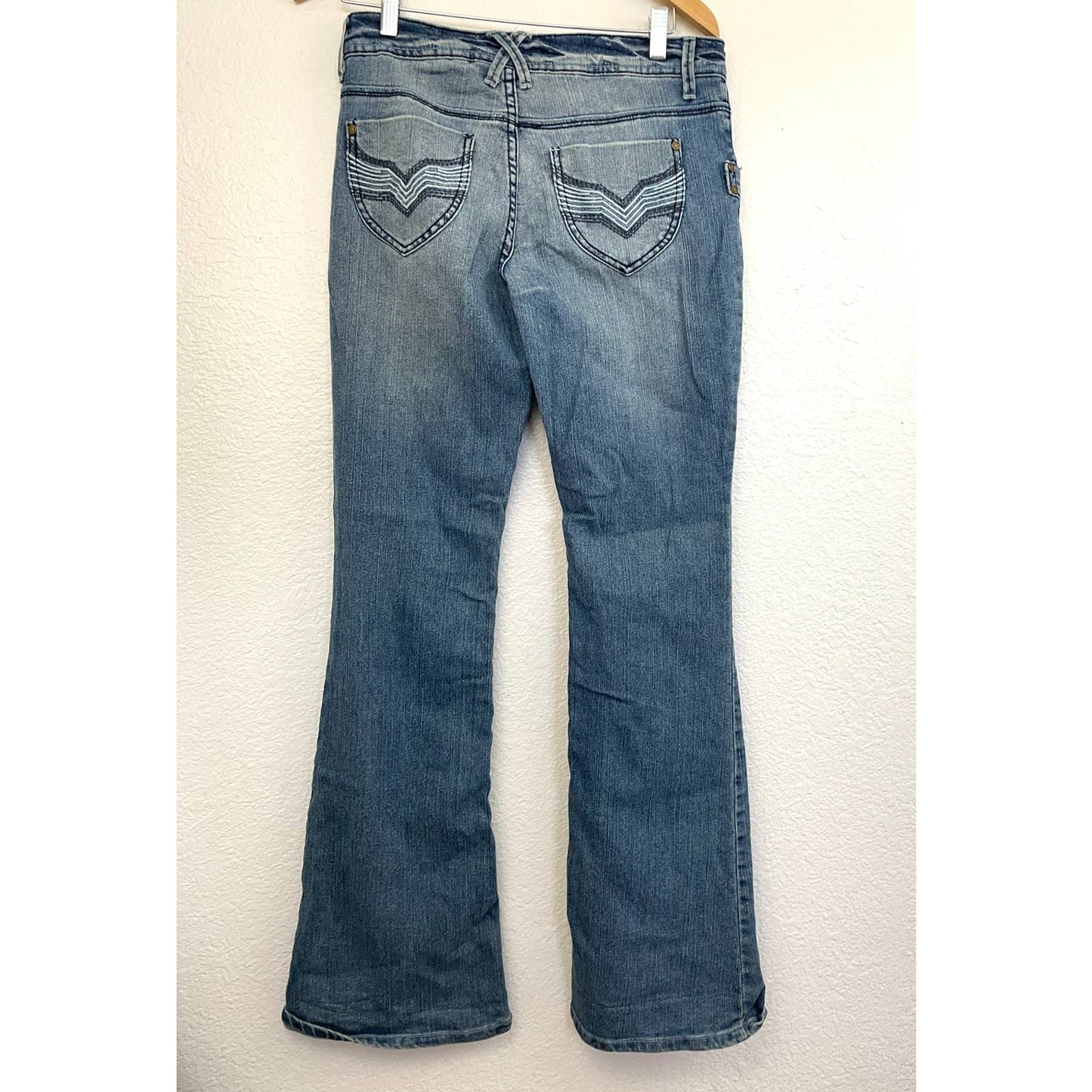 VTG LL Cool J Women's Blue Flare Denim Jeans Sz 5 Y2K Retro Soft 90's