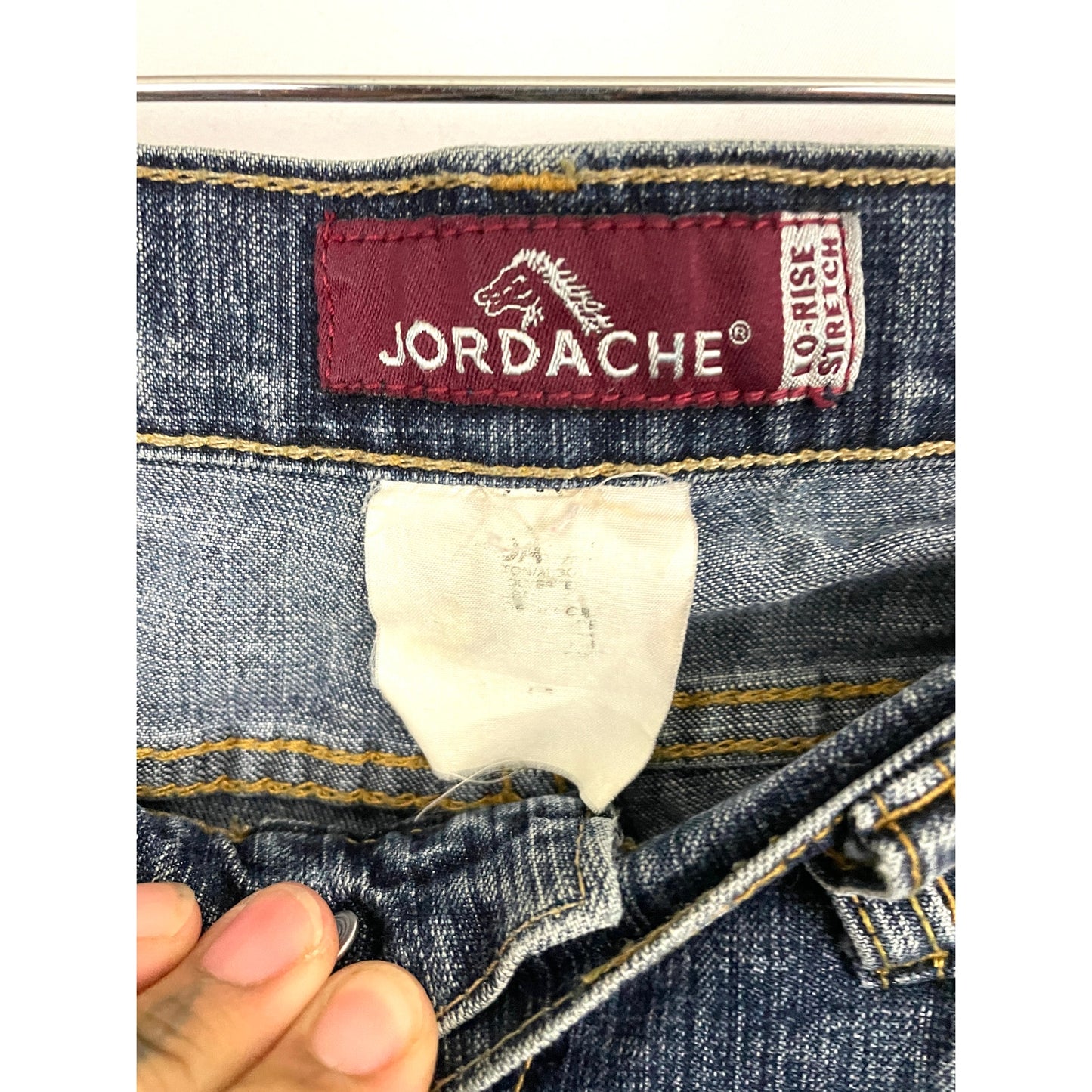 VTG Jordache Denim Blue Jeans Bootcut Women's 26" Low Rise Stretch Y2K 2000's