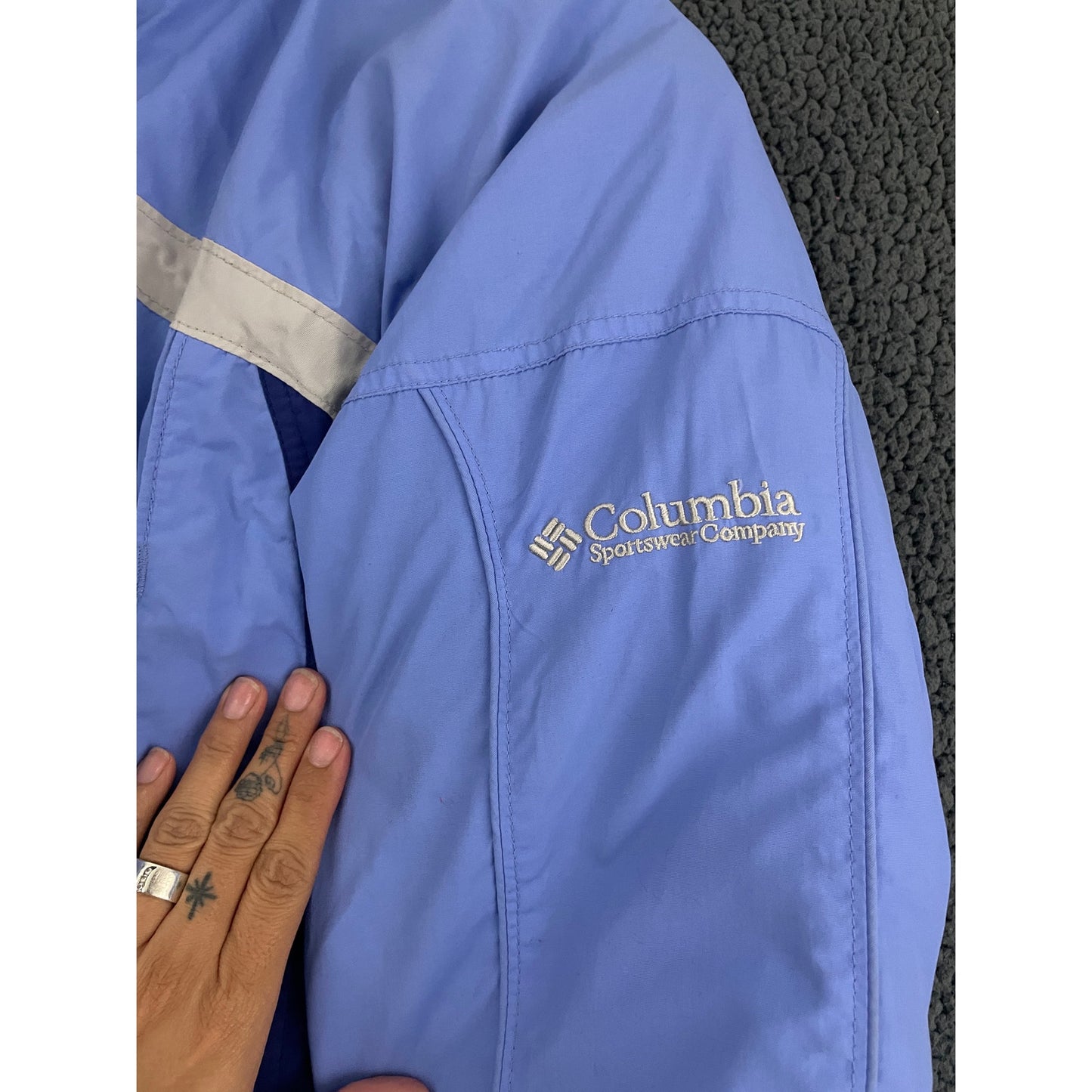 Columbia Sportswear Interchange Jacket Blue Beige LARGE Core Winter Women's