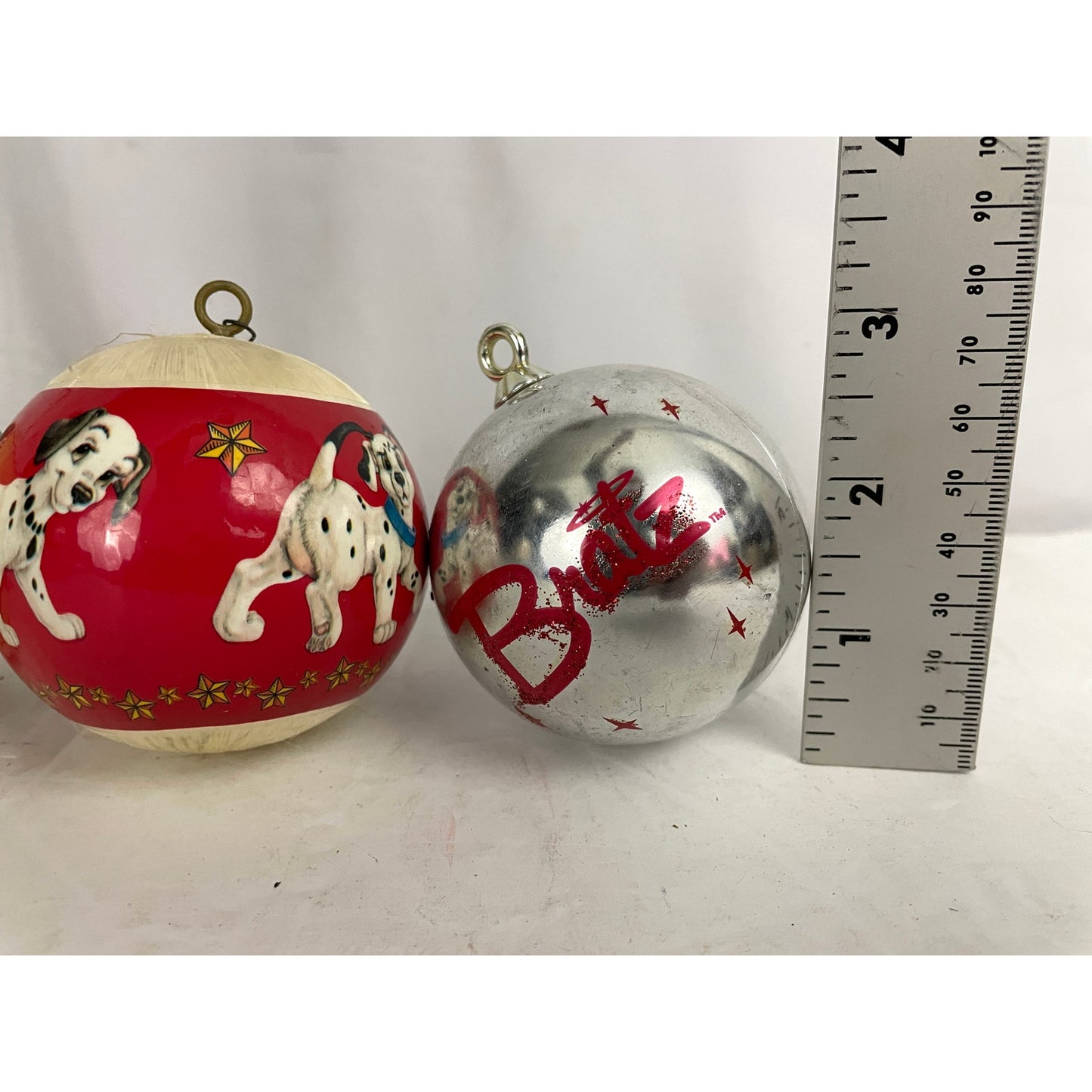 VTG Lot of 4 Dalmatians Power Rangers Barbie Brats Christmas Ornaments 1990s