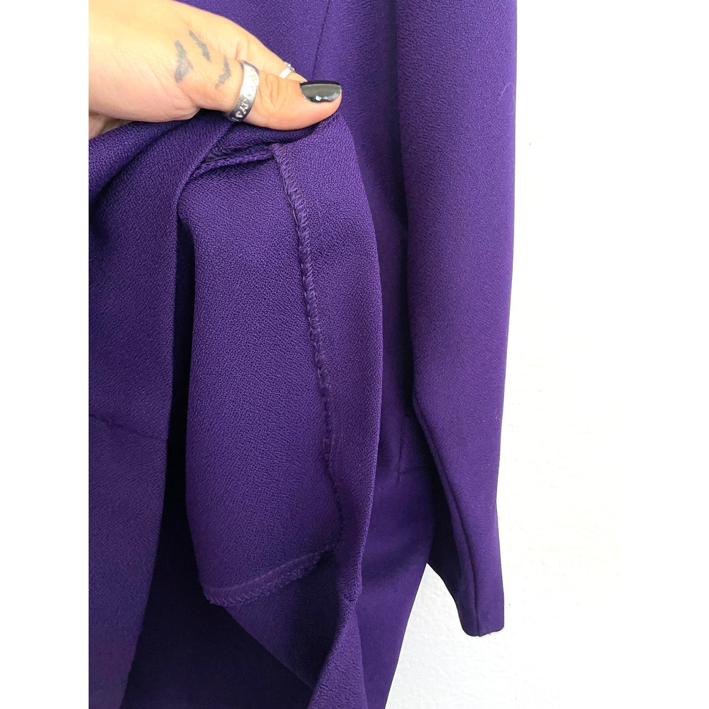 2 PC VTG Tower Hill Women's Purple Blazer Skirt Set Outfit MEDIUM Retro 1990s