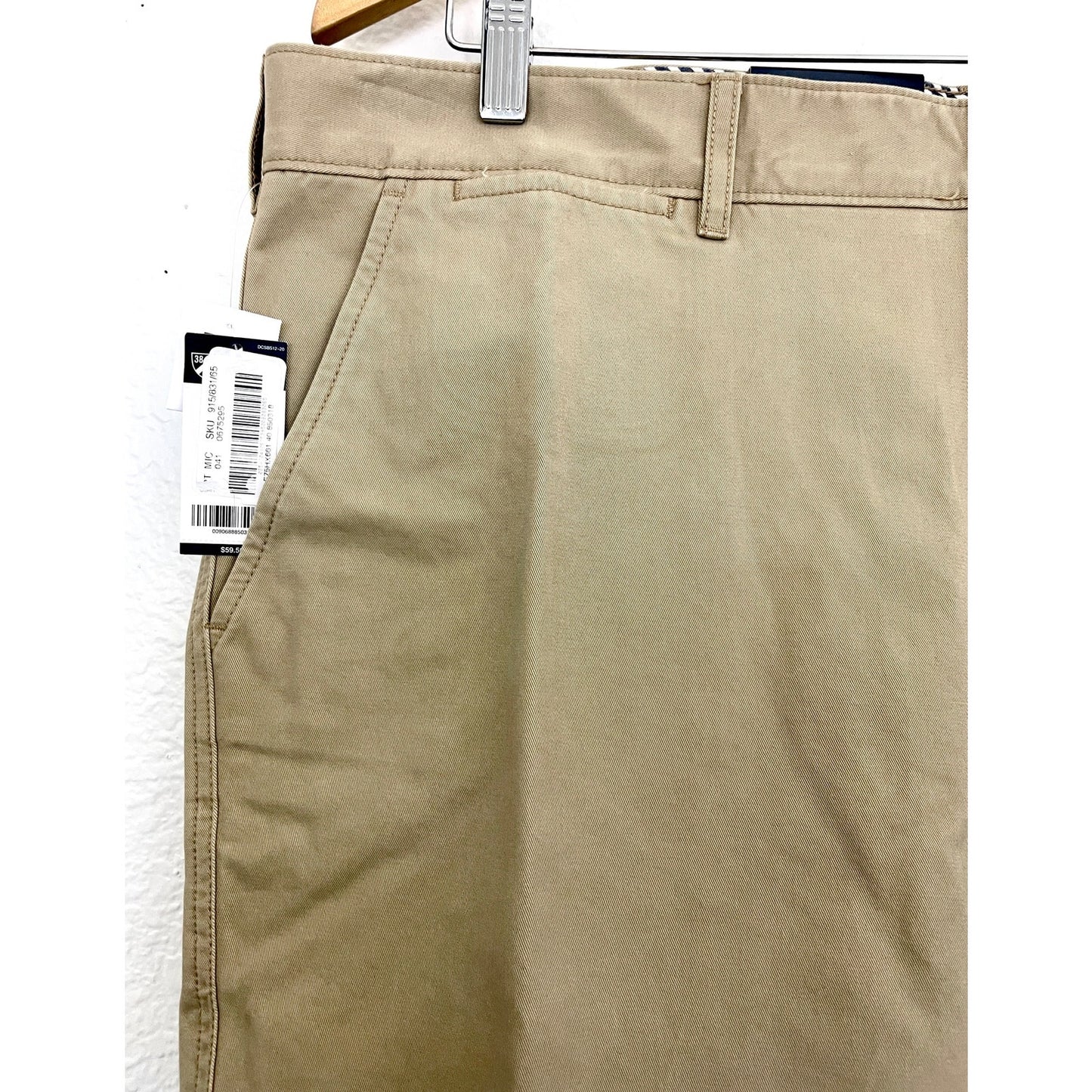 Khaki Chino Shorts Sz 40 100% Cotton Men's NWT Cremieux Madison