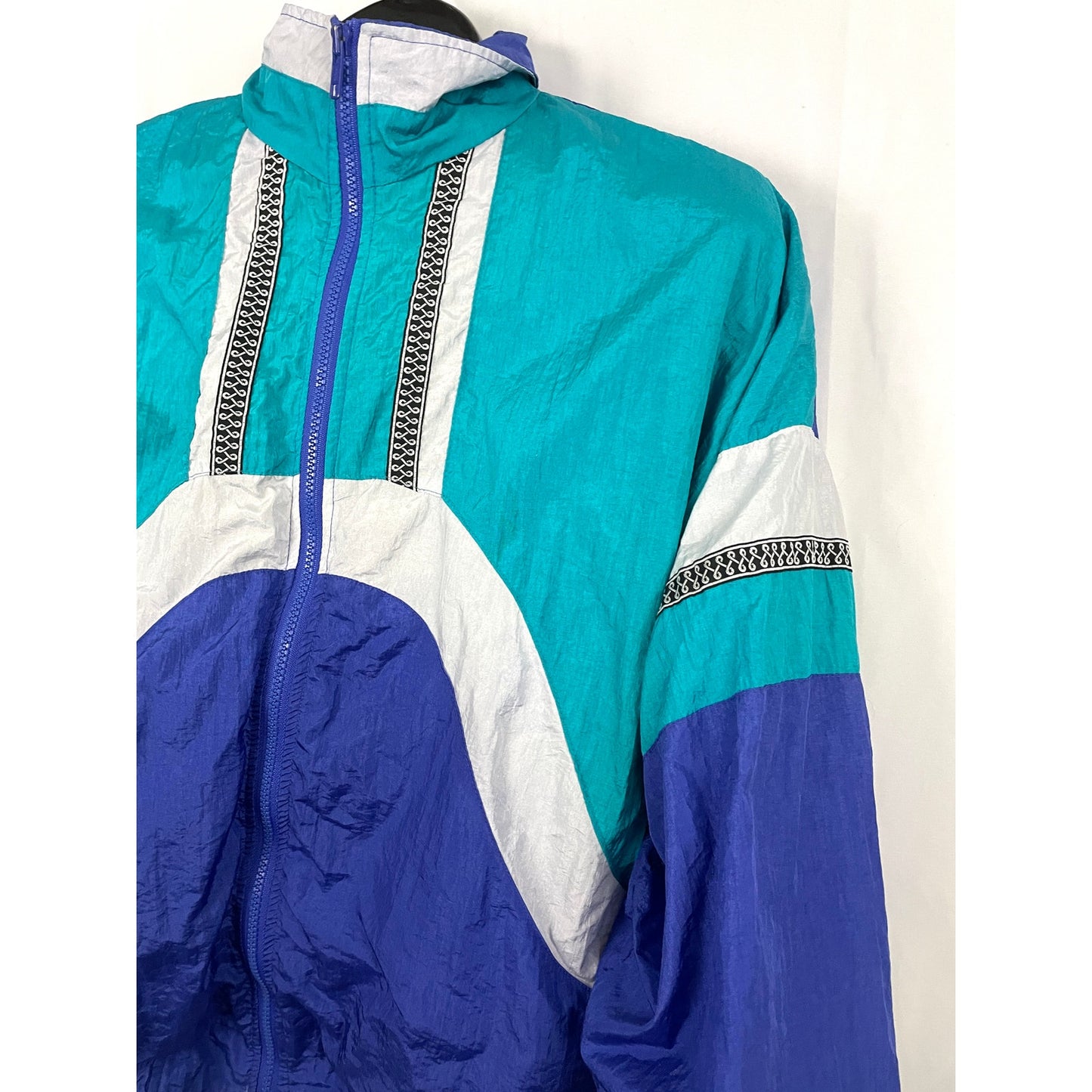 VTG Wilson 90s Windbreaker Jacket Colorblock MEDIUM | Retro Tennis Lightweight