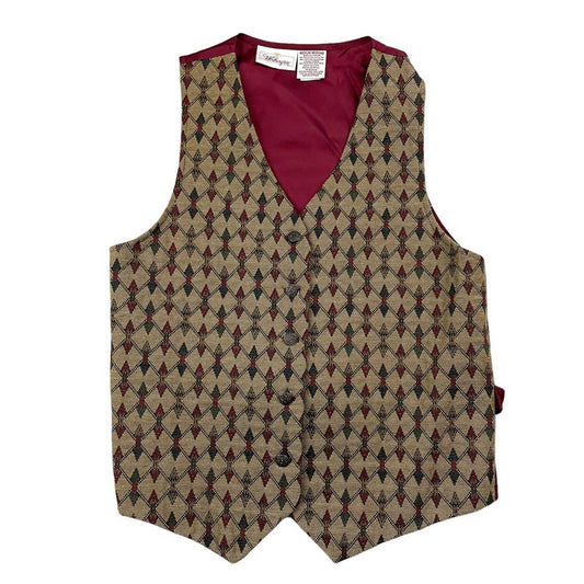 VTG Worthington Burgundy Vest MEDIUM | Square Design | NWT Retro 90s Y2K USA