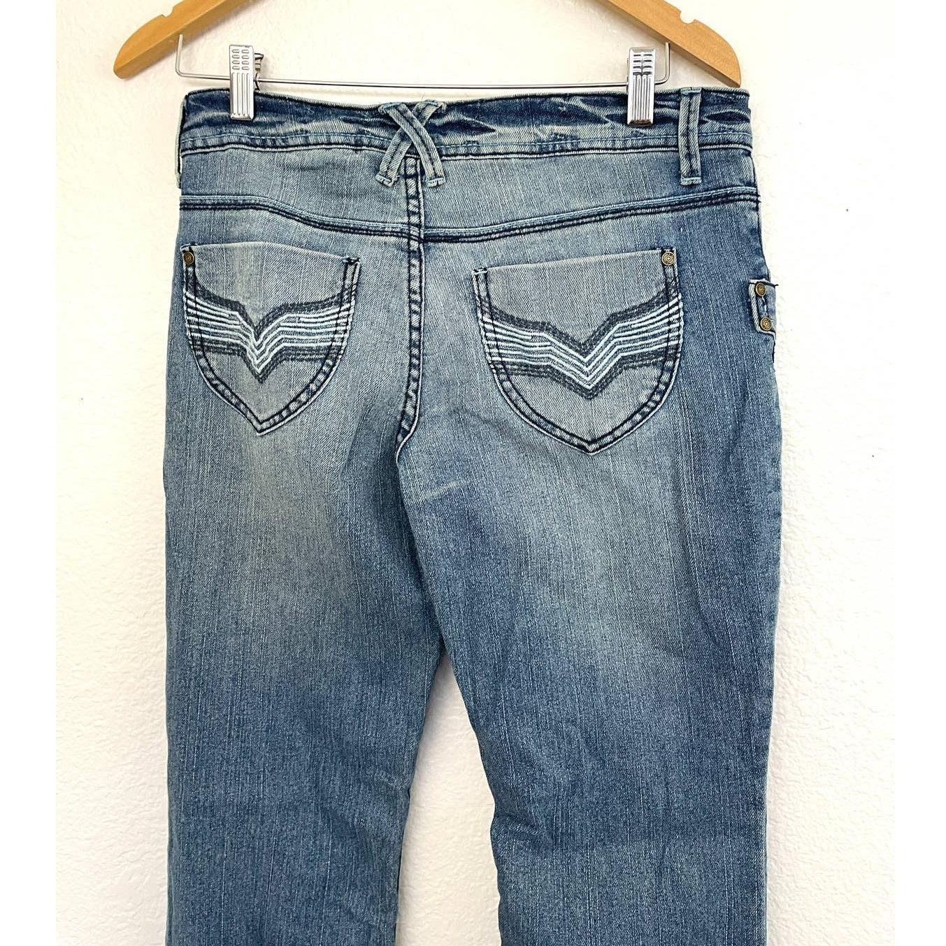 VTG LL Cool J Women's Blue Flare Denim Jeans Sz 5 Y2K Retro Soft 90's