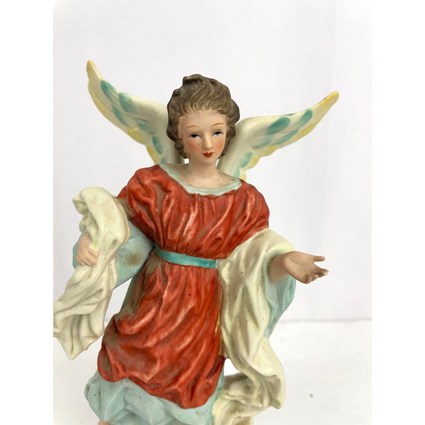 VTG Porcelain Angel Music Box Milano Porcelain Sculpture Figure 1982 Eda Mann