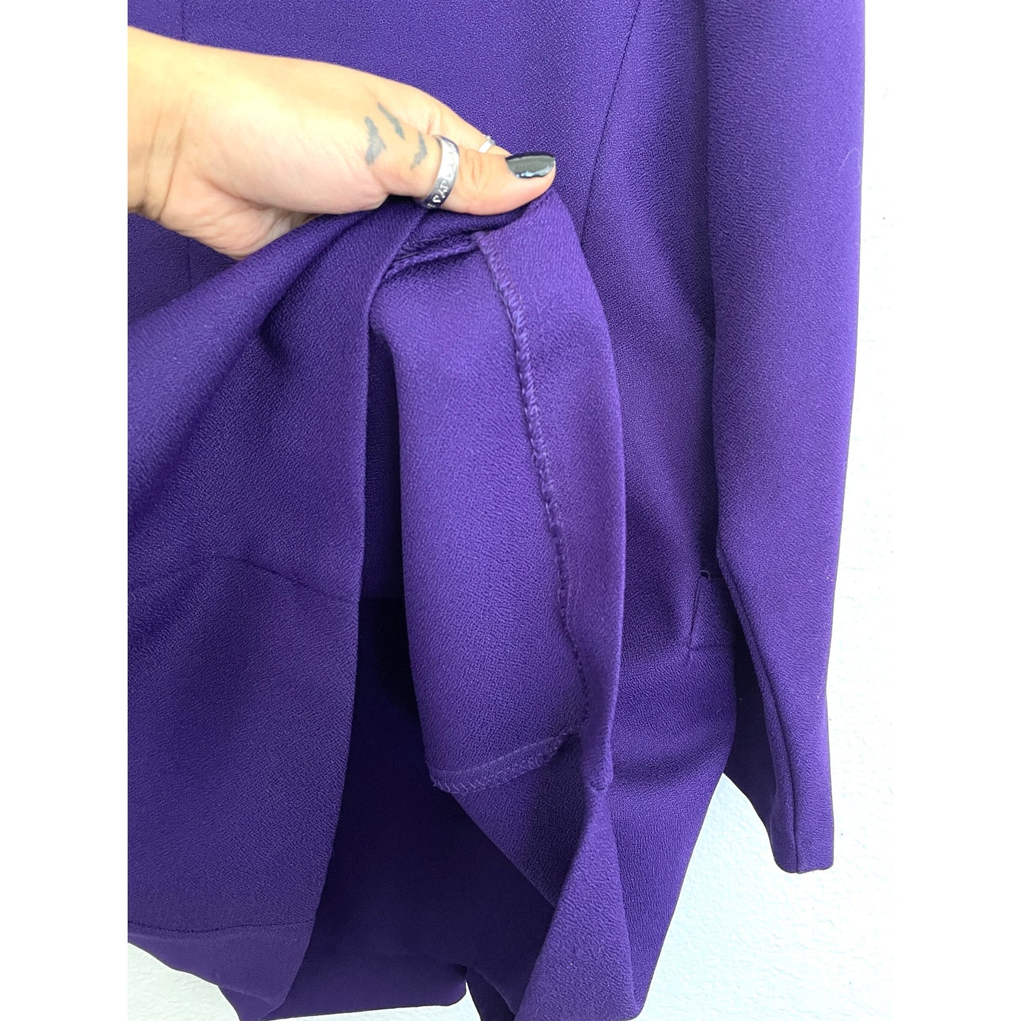 2 PC VTG Tower Hill Women's Purple Blazer Skirt Set Outfit MEDIUM Retro 1990s