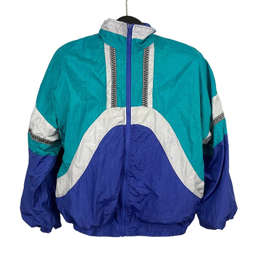 VTG Wilson 90s Windbreaker Jacket Colorblock MEDIUM | Retro Tennis Lightweight