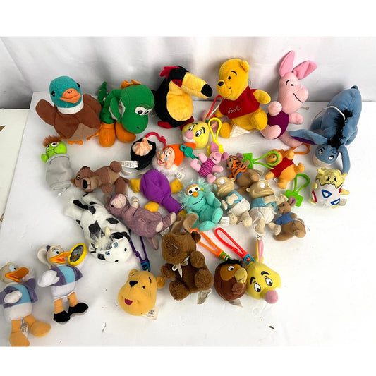 VTG Lot of 28 Plushies Happy Meal Toys Plush Stuffed McDonalds BK Kids 1990s Y2K