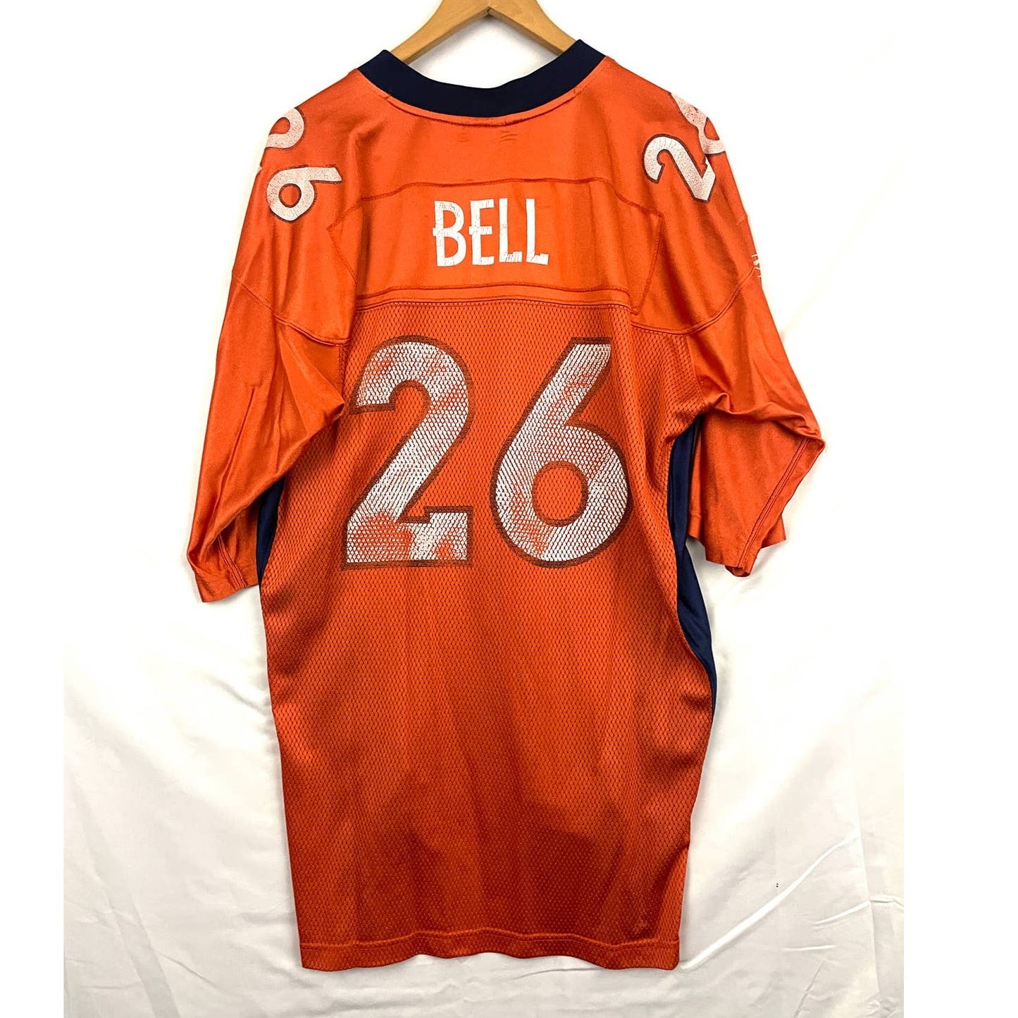 Denver Broncos NFL Reebok Football Jersey #26 LARGE Men's Mike Bell